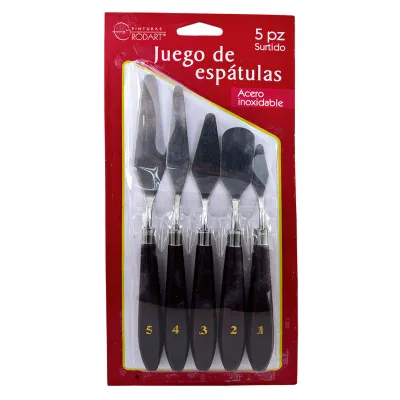 Juego de Espátulas de paleta RODART, c/5 piezas Juego de Espátulas de paleta RODART, c/5 piezas