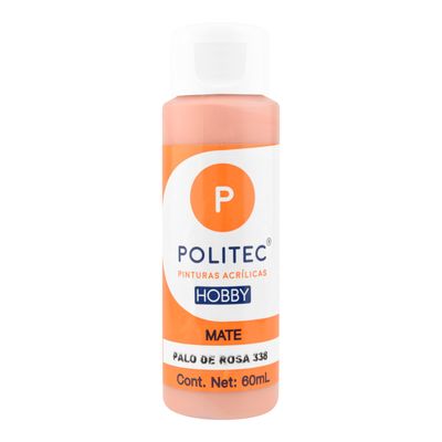 Acrílico POLITEC Hobby Mate Palo de Rosa 60 ml c/1 pieza Acrílico POLITEC Hobby Mate Palo de Rosa 60 ml c/1 pieza