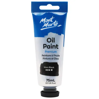 Tubo de pintura al óleo de primera calidad de 75 ml- Mars Black