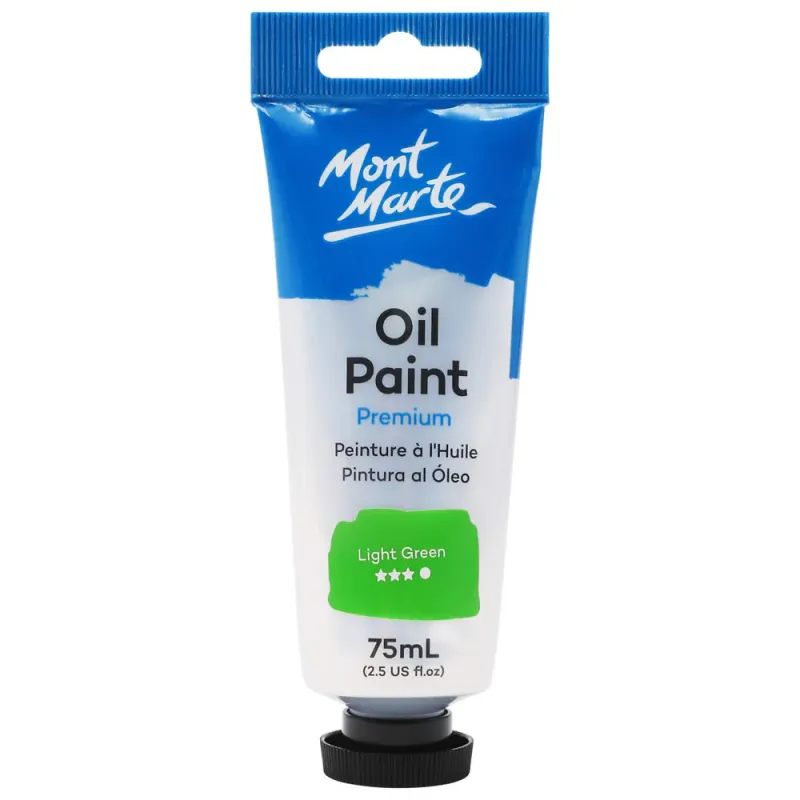 Tubo de pintura al óleo de primera calidad de 75 ml - Verde claro. Mont Marte