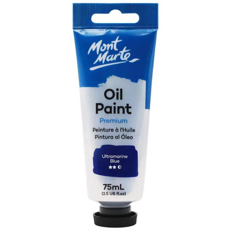 Tubo de pintura al óleo de primera calidad de 75 ml- Azul ultramar. Mont Marte