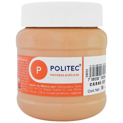 Pintura Acrílica POLITEC, Carne, 250ml. #322