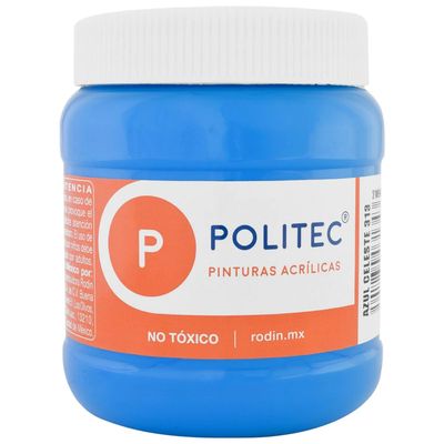 Pintura Acrílica POLITEC, Azul Celeste, 250ml. #313