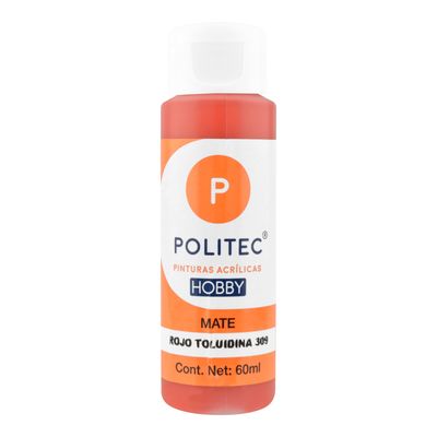 Acrílico POLITEC Hobby Mate Rojo Toluidina 60 ml c/1 pieza