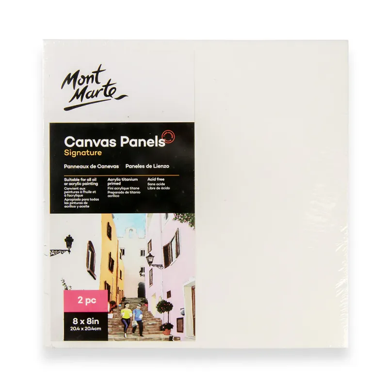 "Canvas de lienzo Mont Marte,c/2 piezas, 20,4 x 20,4 cm " "Canvas de lienzo Mont Marte,c/2 piezas, 20,4 x 20,4 cm "