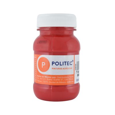 Acrílico POLITEC Carmín 100ml c/1 pieza Acrílico POLITEC Carmín 100ml c/1 pieza