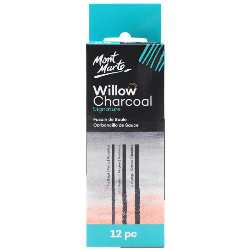Juego de Carboncillos Willow Mont Marte c 12 piezas