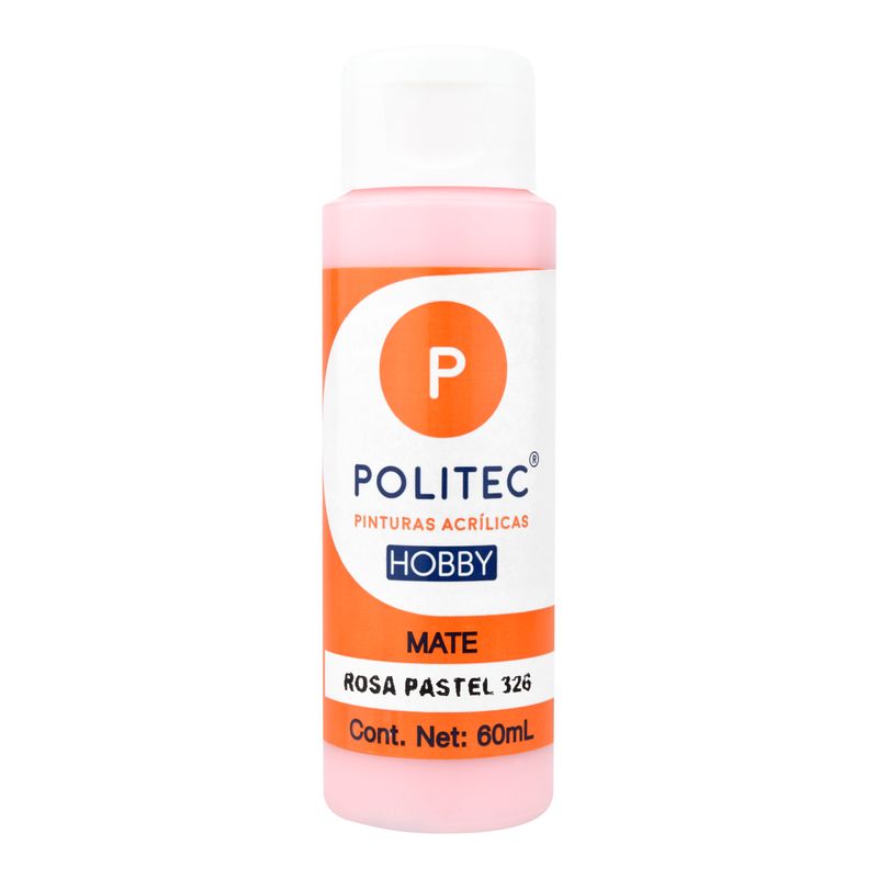 Acrílico POLITEC Hobby Mate Rosa Pastel 60 ml c/1 pieza