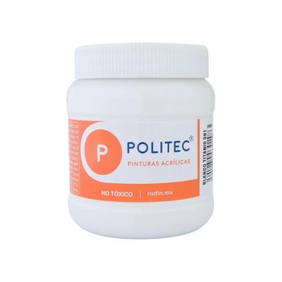 Pintura Acrílica POLITEC, Blanco Titanio, 250ml. #301