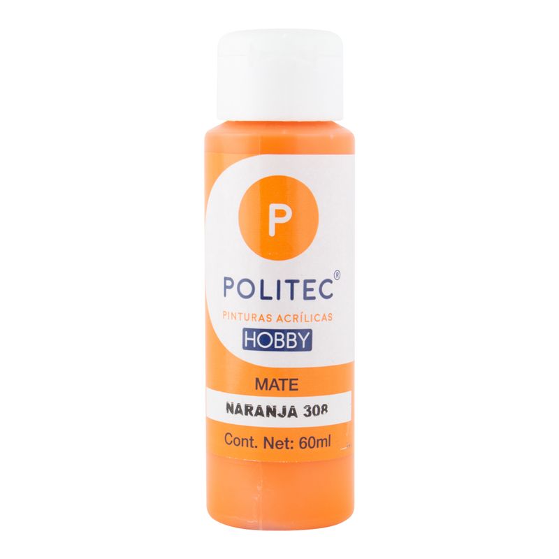 Acrílico POLITEC Hobby Mate Naranja 60 ml c/1 pieza