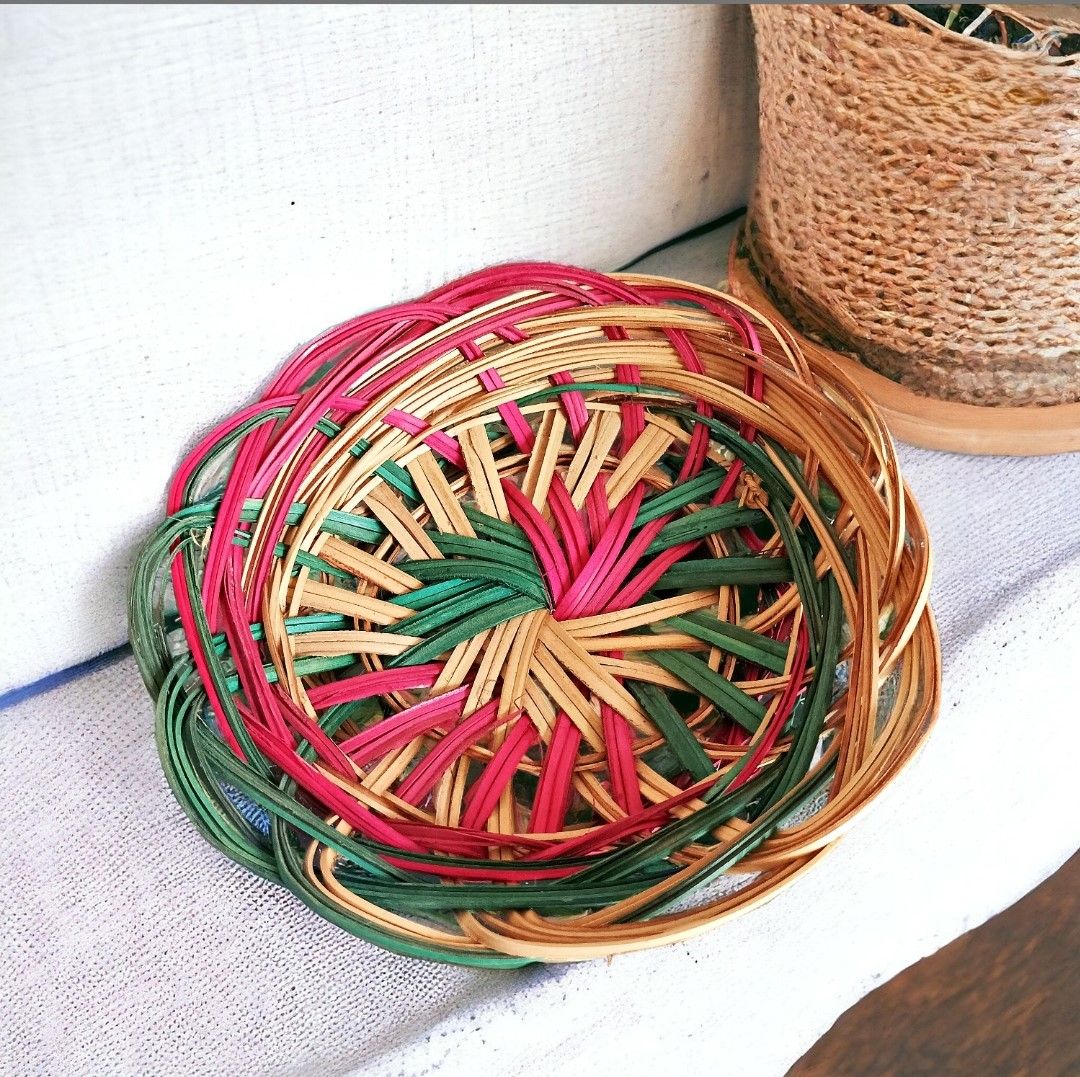 Corbeille tressée main