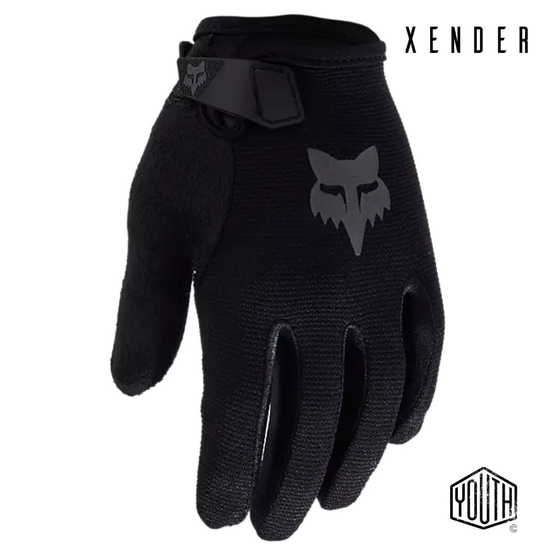 FOX RACING RANGER NEGRO NIÑO GUANTES