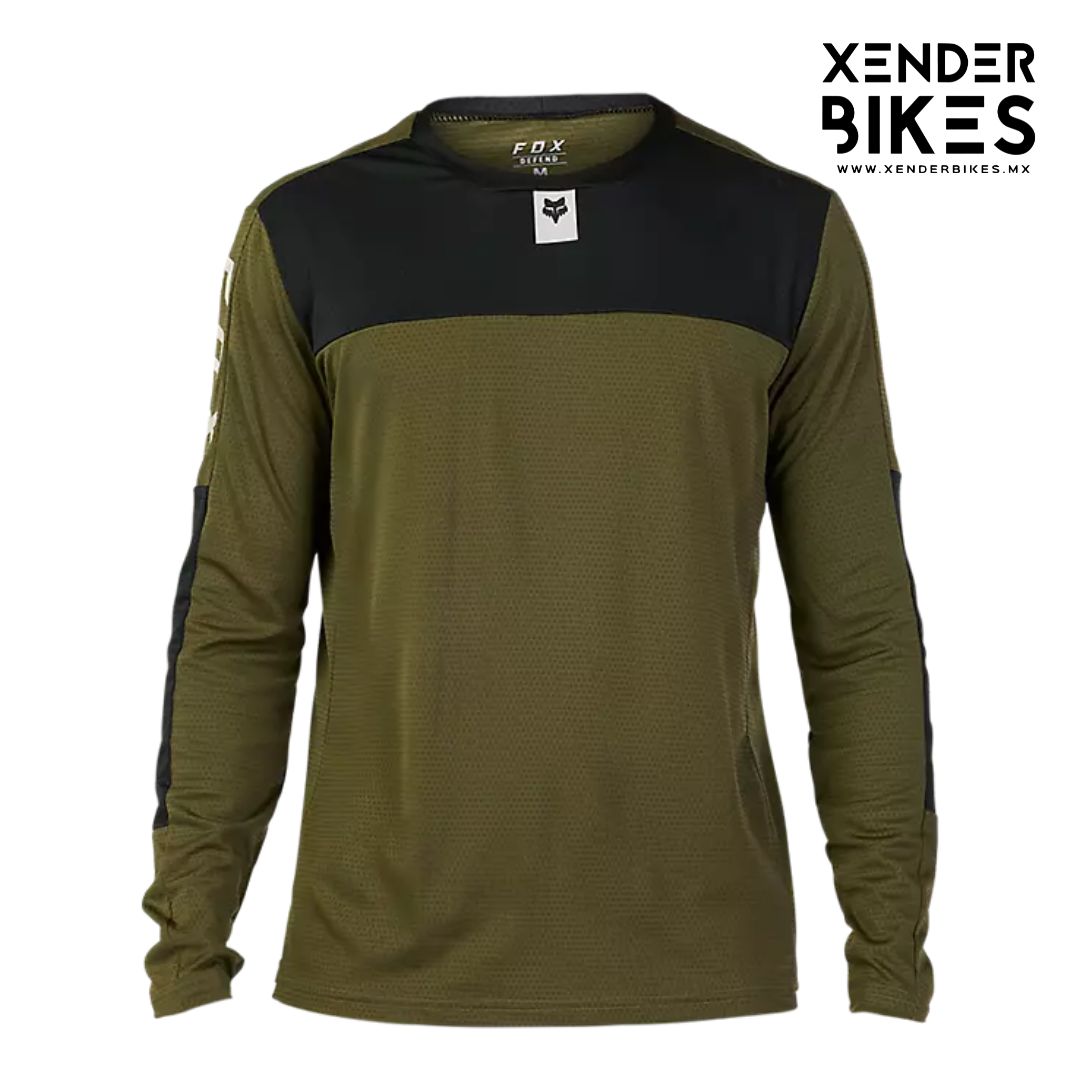 FOX RACING DEFEND FOXHEAD VERDE OLIVO JERSEY