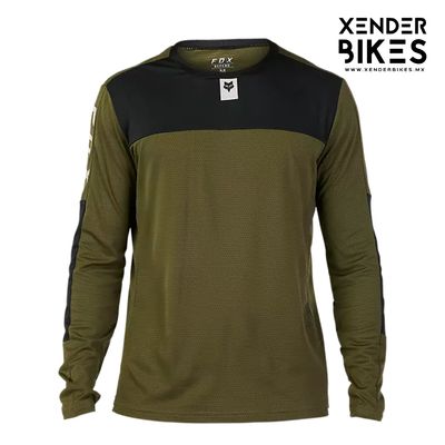 FOX RACING DEFEND FOXHEAD VERDE OLIVO JERSEY