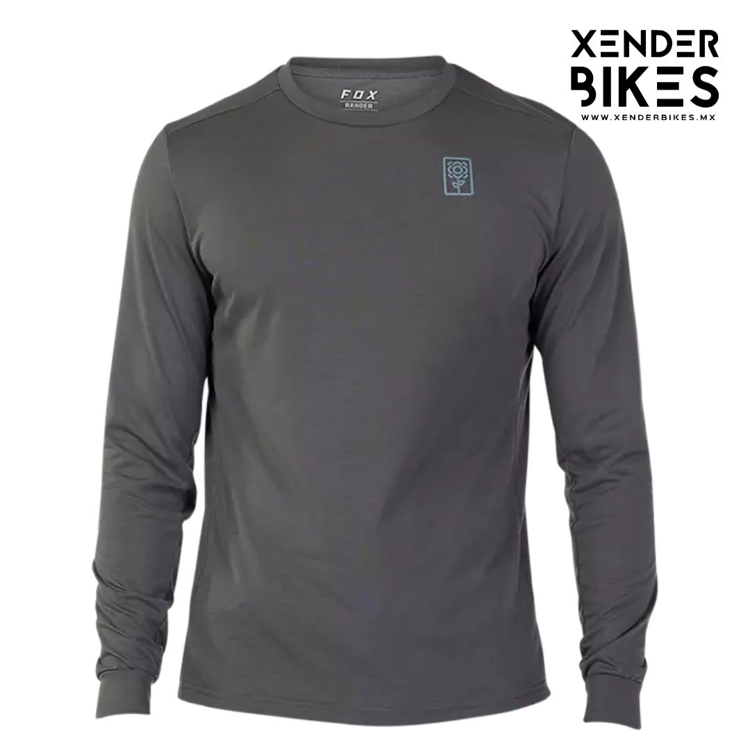 FOX RACING RANGER DR LS GRIS OXFORD JERSEY