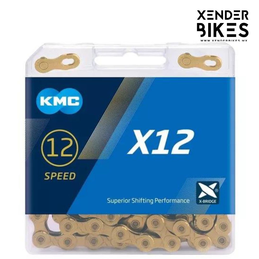 KMC X12 126L (12p) GOLD X-BRIDGE CADENA