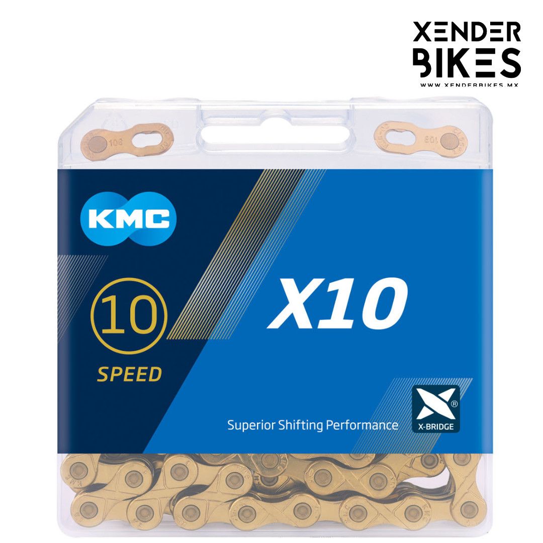 KMC X10 126L (10p) GOLD X-BRIDGE CADENA