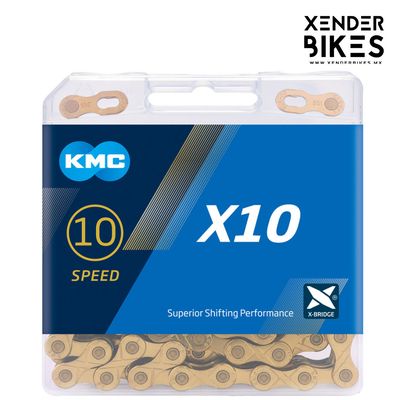 KMC X10 126L (10p) GOLD X-BRIDGE CADENA