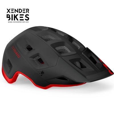 MET TERRANOVA NEGRO ROJO MATE CASCO