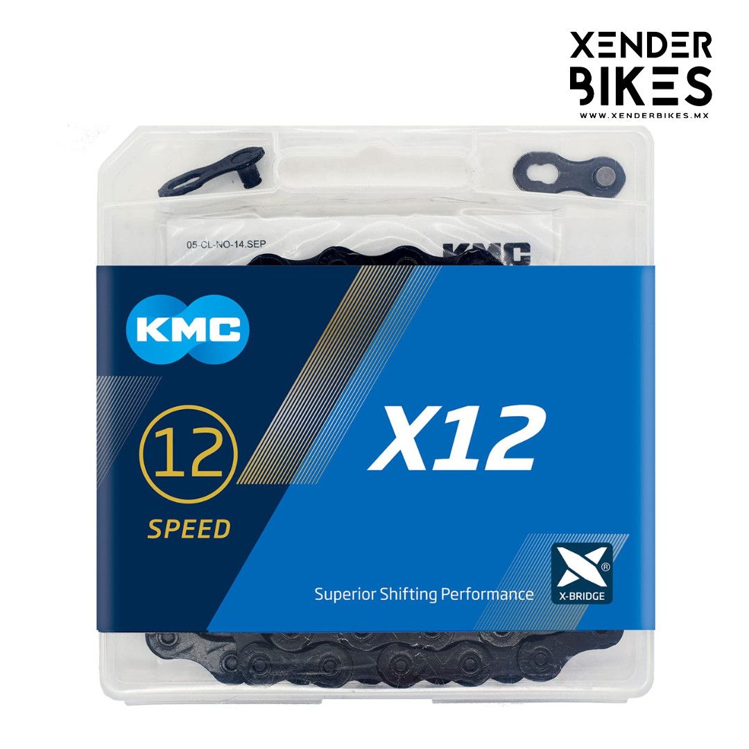 KMC X12 126L (12p) BLACK X-BRIDGE CADENA