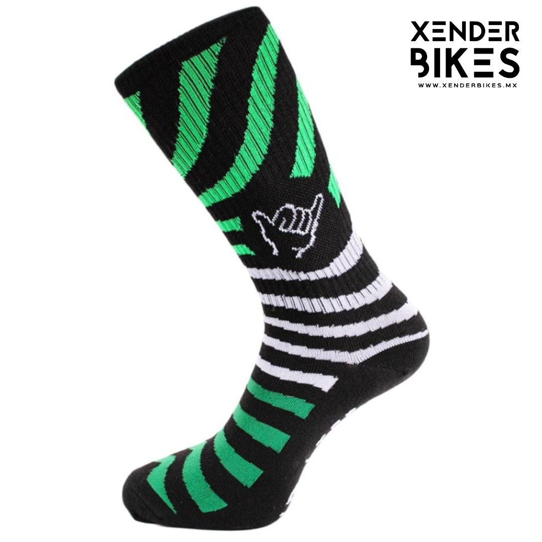 GUD LIFE ZEBRA GREEN CALCETAS