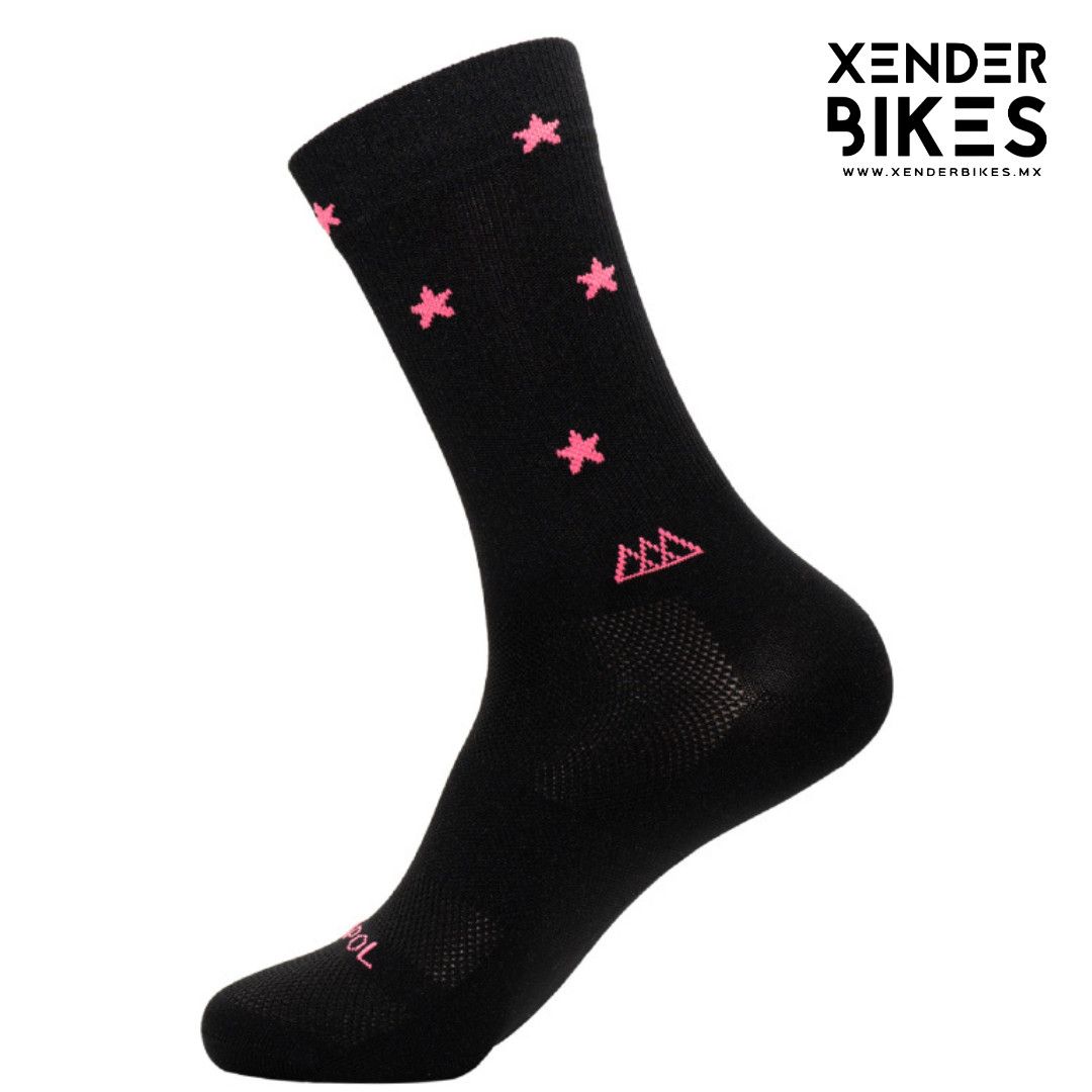 HUIZAPOL STAR NEGRO/ROSA CALCETAS