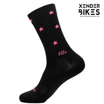 HUIZAPOL STAR NEGRO/ROSA CALCETAS