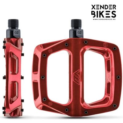 DMR V8 ROJO CROMO PEDALES