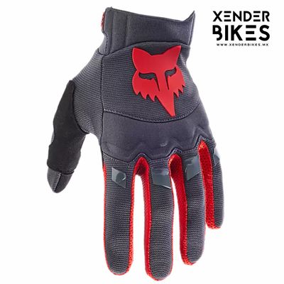 FOX RACING DIRTPAW GRIS/ROJO GUANTES