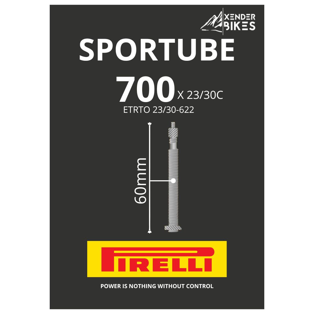 PIRELLI SPORTUBE 700 x23/30 VF 60mm CAMARA