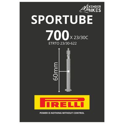PIRELLI SPORTUBE 700 x23/30 VF 60mm CAMARA