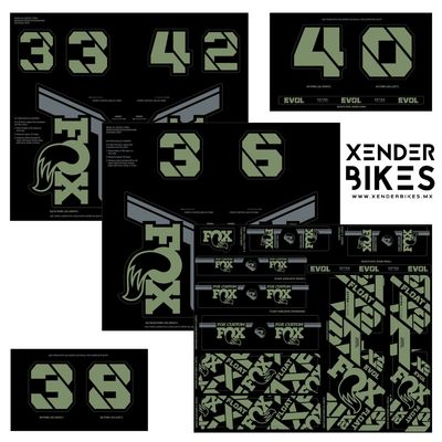 FOX FACTORY DECAL KIT 2021+ PISTACHIO