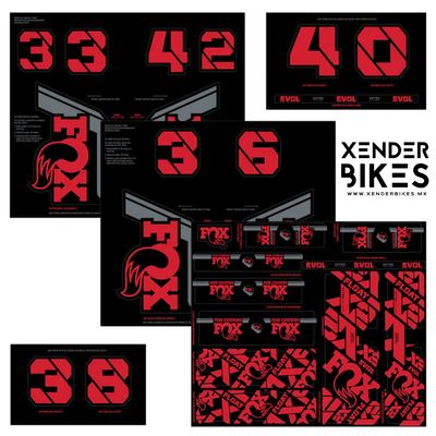 FOX FACTORY DECAL KIT 2021+ RED