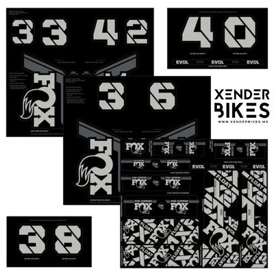 FOX FACTORY DECAL KIT 2021+ BATTLESHIP