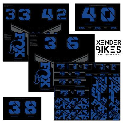 FOX FACTORY DECAL KIT 2021+ BLUE