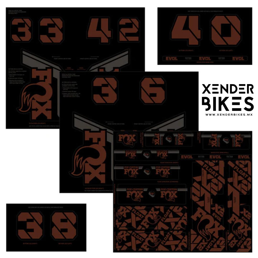 FOX FACTORY DECAL KIT 2021+ ROOT BEER
