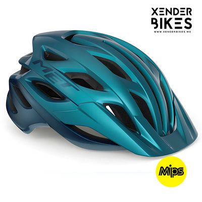 MET VELENO AZUL METALIO MIPS CASCO