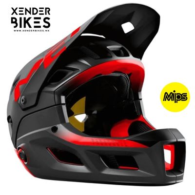 MET PARACHUTE MCR MIPS NEGRO ROJO CASCO