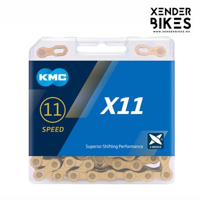 KMC X11 126L (11p) GOLD X-BRIDGE CADENA