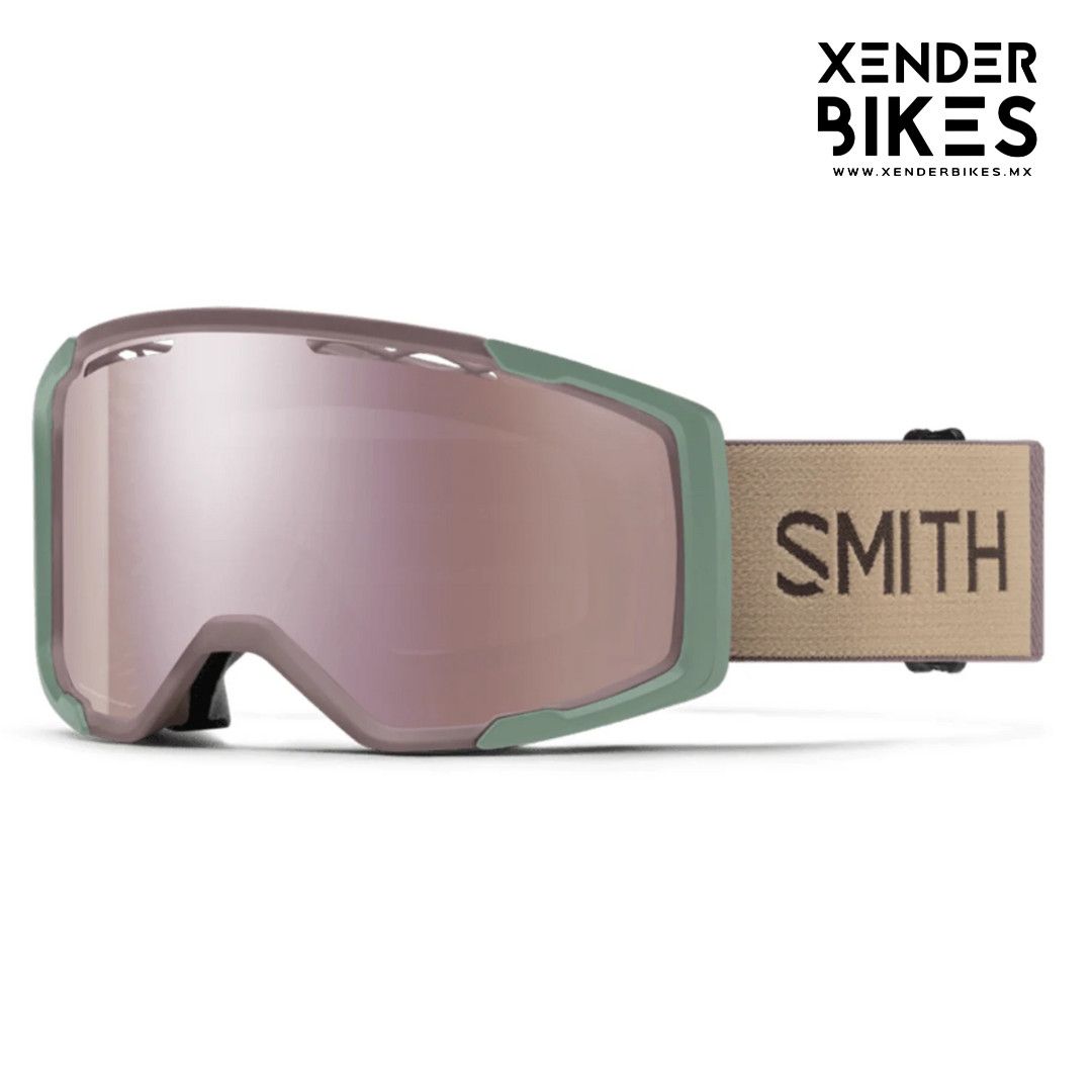 SMITH RHYTHM MTB ROSEWOOD JUNIPER EVERYDAY ROSE GOLD MIRROR CHROMAPOP GOGGLES
