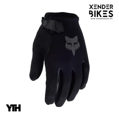 FOX RACING RANGER NEGRO NIÑO GUANTES