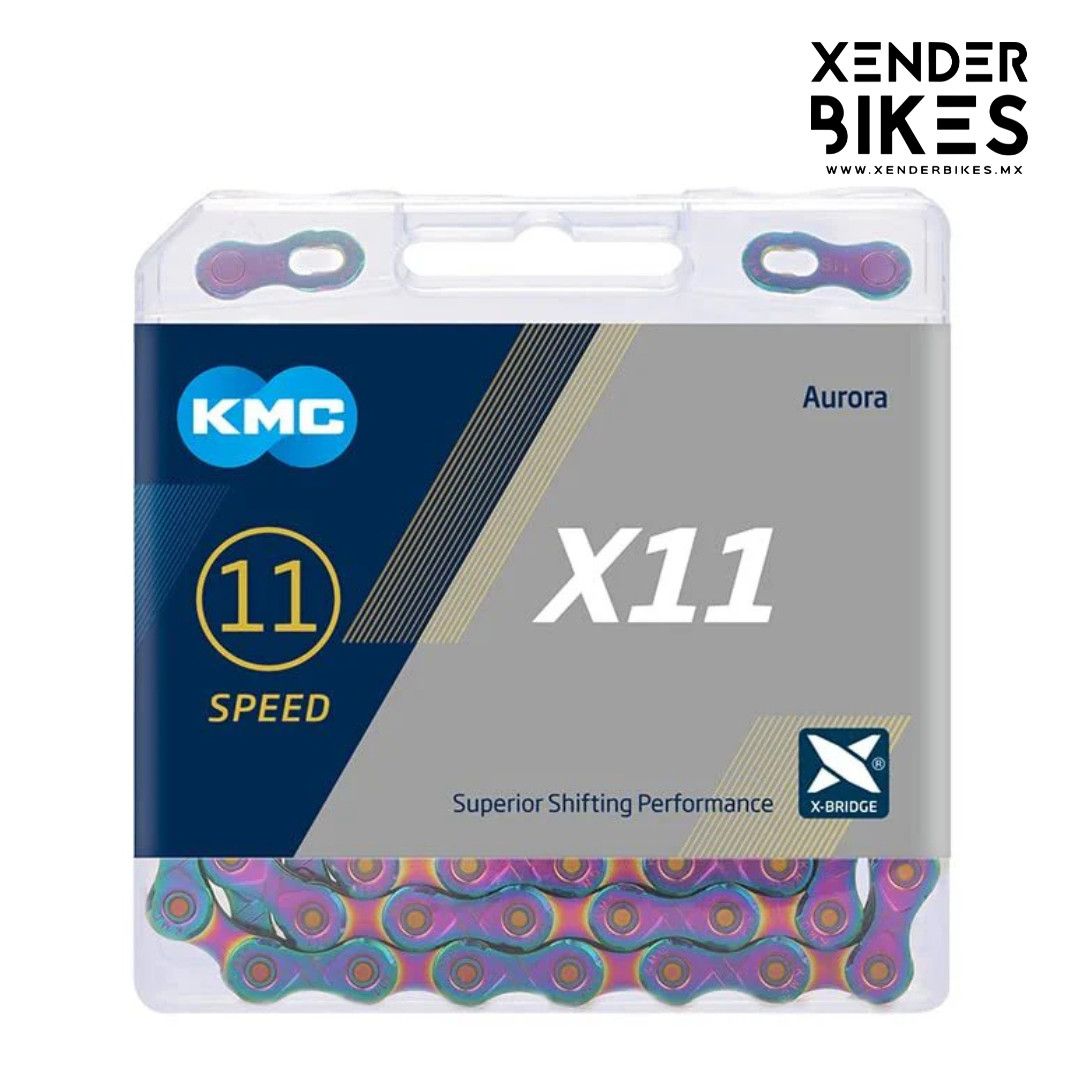 KMC X11 118L (11p) AURORA BLUE X-BRIDGE CADENA