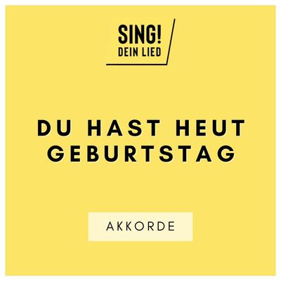 Du hast heut Geburtstag - Akkorde Chords - G-Dur