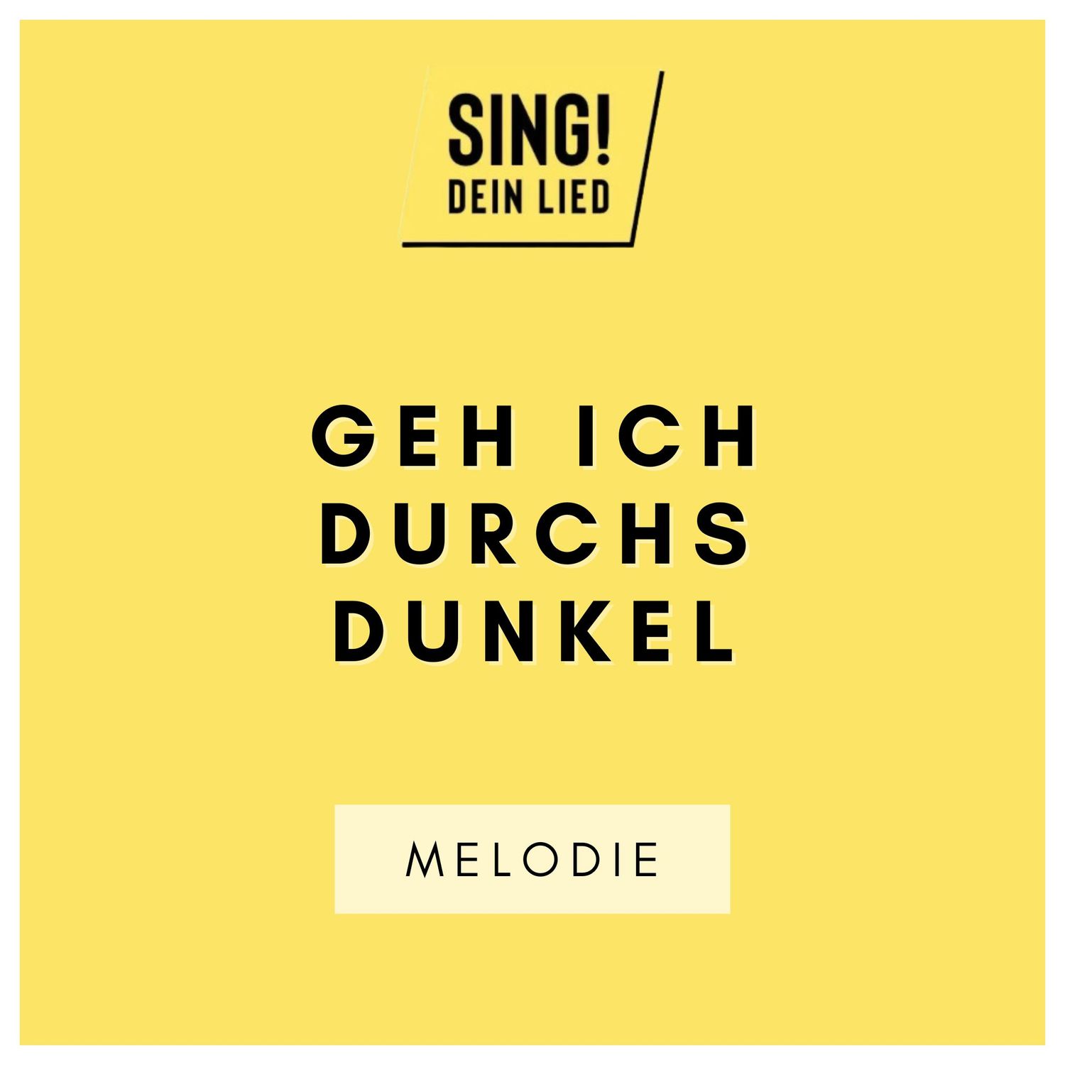 Geh ich durchs Dunkel - Melodie - F-Dur