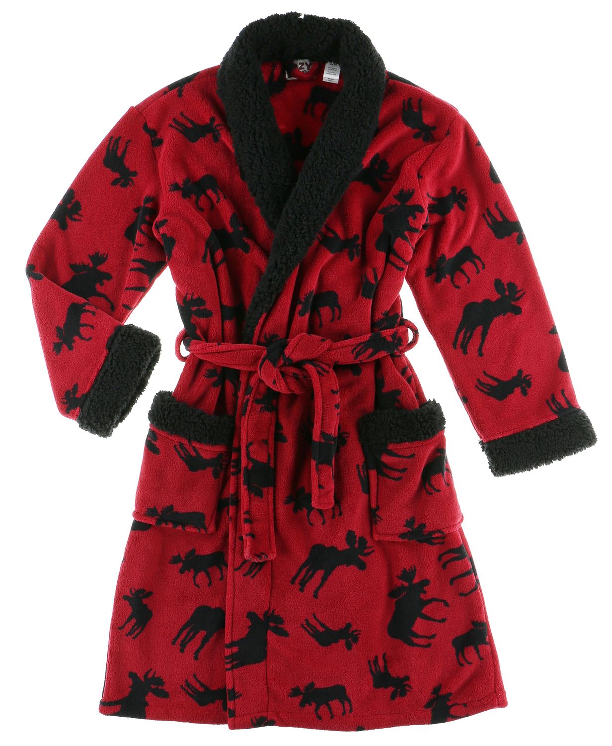 ^Classic Moose Bathrobe, Size: S/M