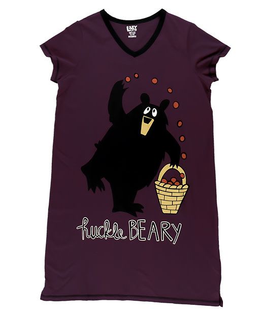 Lazy One: Huckle-Beary  V-neck Nightshirt