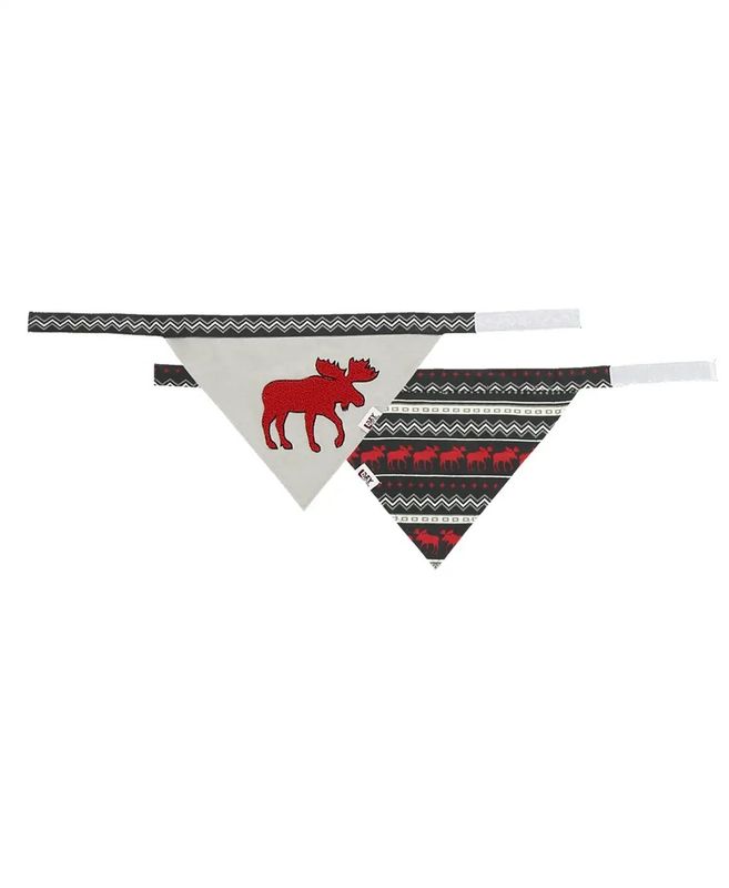Cabin Moose Dog Velcro Bandana: