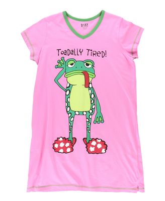 Lazy One: Toadally Tired  V-neck Nightshirt