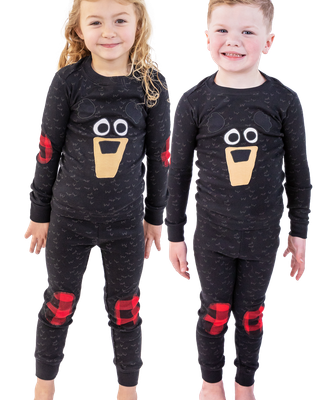 ~Black Bear LS PJ Set: