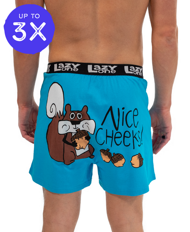 ^ Lazy One: Nice Cheeks Men&#39;s Squirrel Funny Boxer